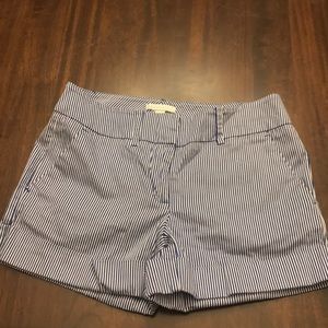 New York & Co. Blue Striped Shorts